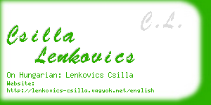 csilla lenkovics business card